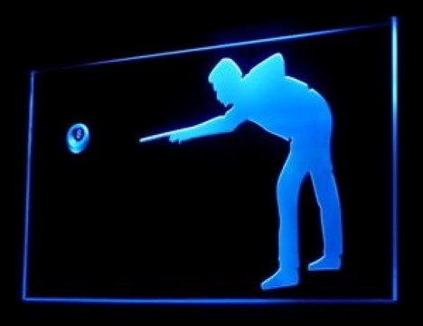 Snooker Billiard Rack 8 ball LED Neon Sign